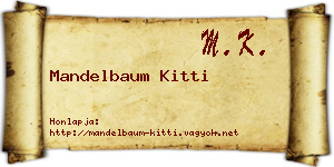 Mandelbaum Kitti névjegykártya