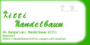 kitti mandelbaum business card